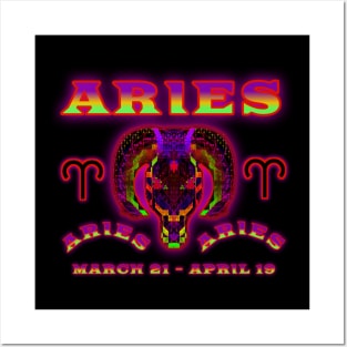 Aries 8a Black Posters and Art